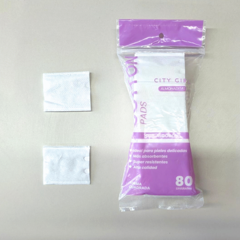 PADS DESMAQUILLANTES CUADRADOS 80PCS - CITY GIRL