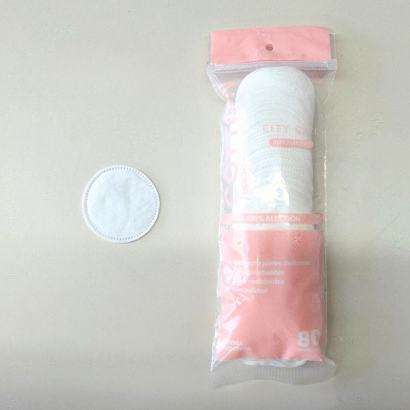 PADS DESMAQUILLANTES REDONDOS 80PCS - CITY GIRL