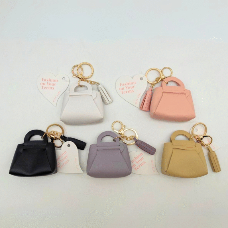 LLAVEROS CHARMS MINI CARTERA – PAQUETE 12u