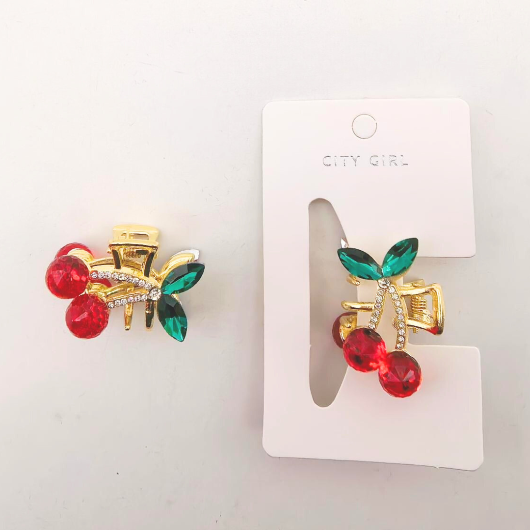 BROCHE CEREZA - PAQUETE 12 U - CITY GIRL
