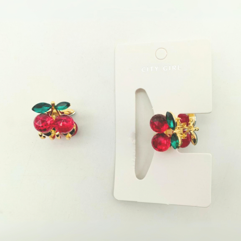 MINI BROCHE CEREZA - PAQUETE 12 U - CITY GIRL