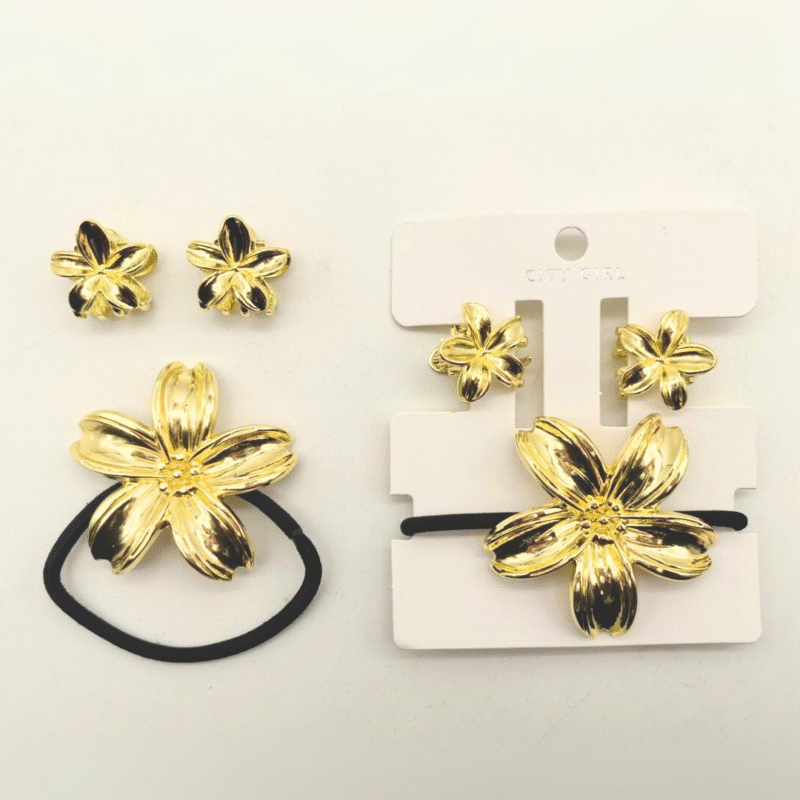 SET COLITA + BROCHES FLOR – PAQUETE 12 U - CITY GIRL
