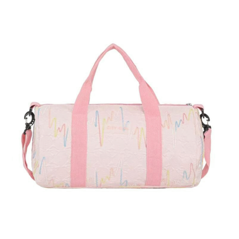 BOLSO DE VIAJE CON LINEAS DE COLORES - CITY GIRL