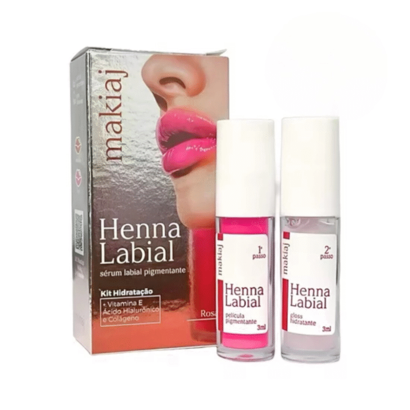 HENNA PARA LABIOS MAKIAJ - TINTA COLOR ROSA + ÁCIDO HIALURÓNICO