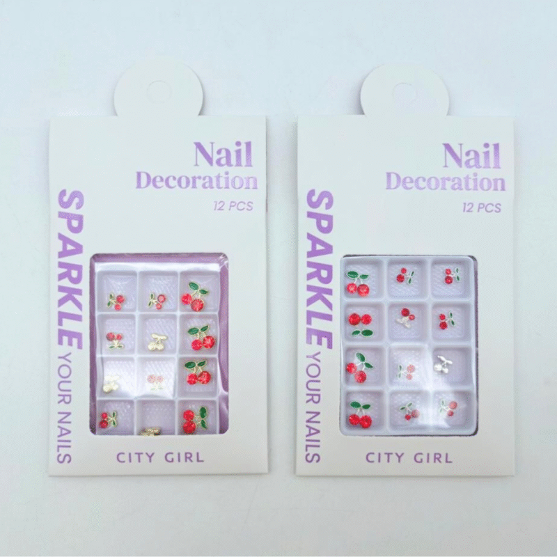 APLIQUES / DIJES DE CEREZAS 12 PCS - CITY GIRL