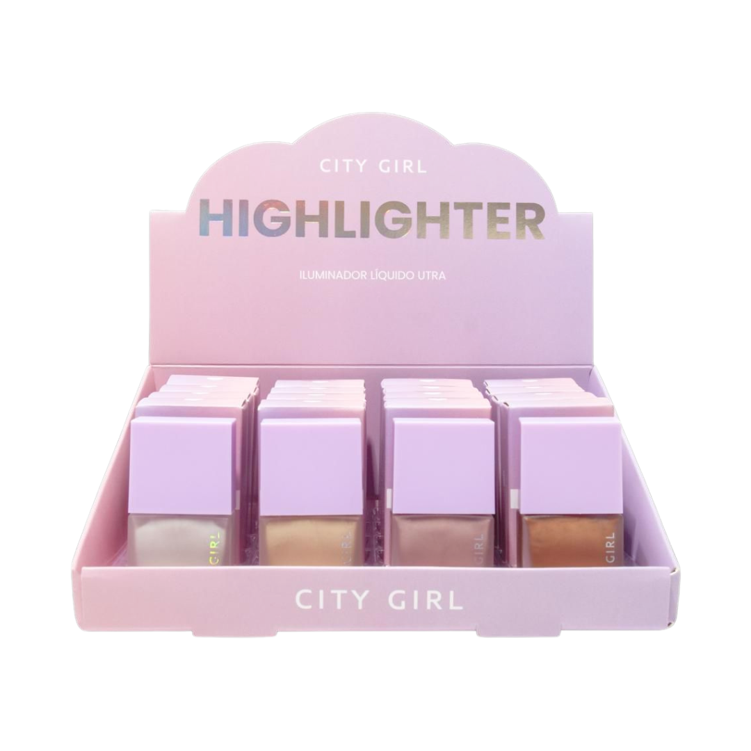 MINI ILUMINADOR LIQUIDO - CAJA COMPLETA DE 20U - CITY GIRL