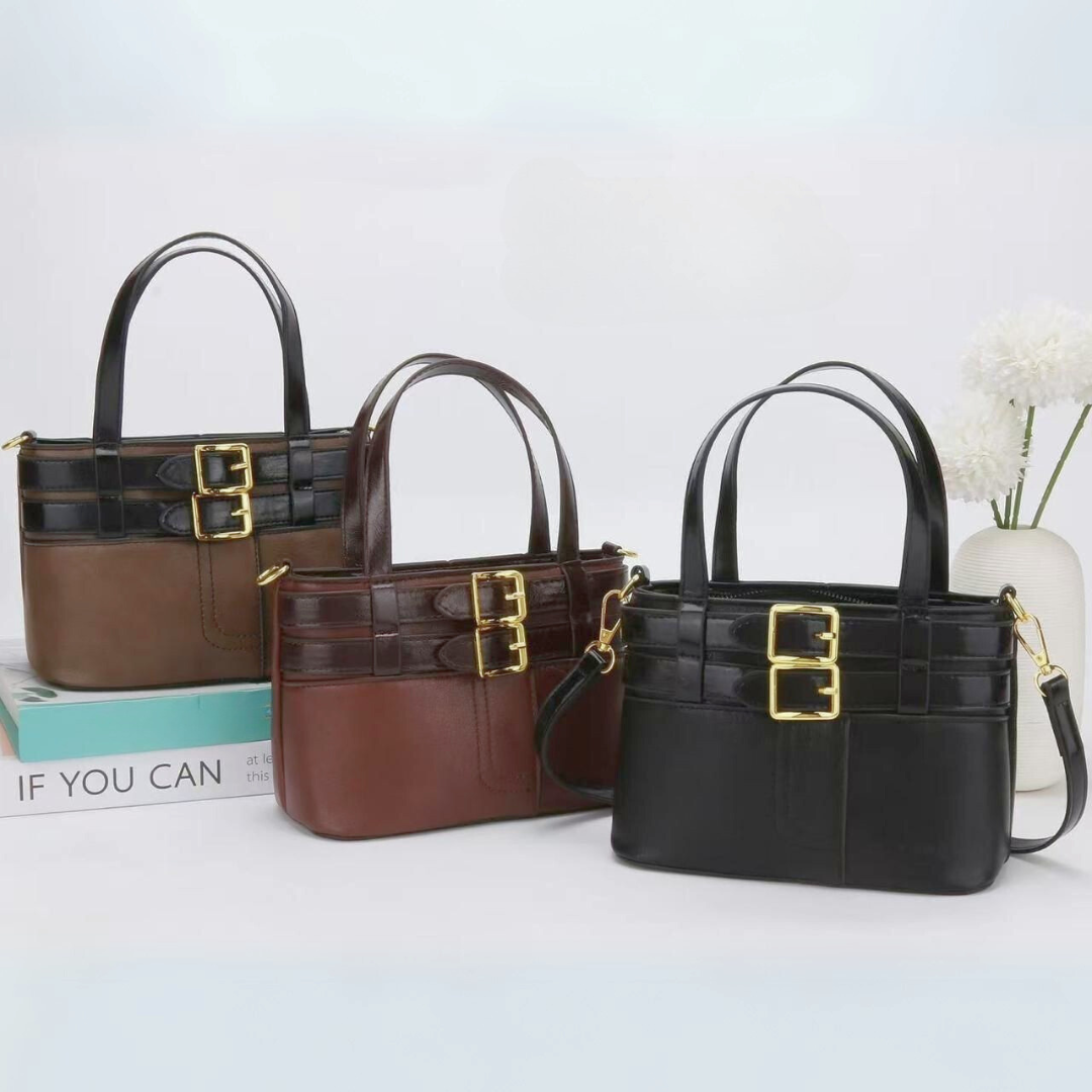 CARTERA DE MANO CON HEBILLAS - CITY GIRL