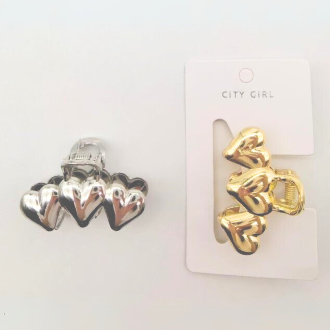 BROCHE MEDIANO 3 CORAZONES - CITY GIRL