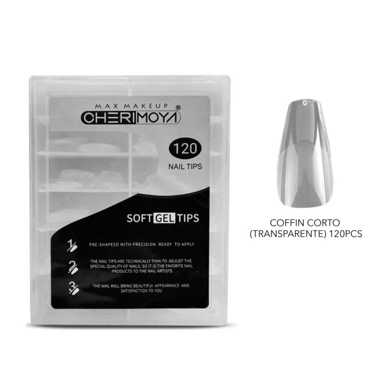 TIPS PARA SOFT GEL COFFIN CORTO 120 PCS - CHERIMOYA