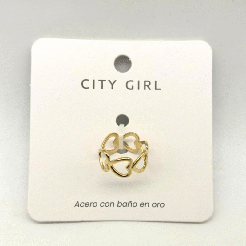 ANILLO CORAZONES - CITY GIRL