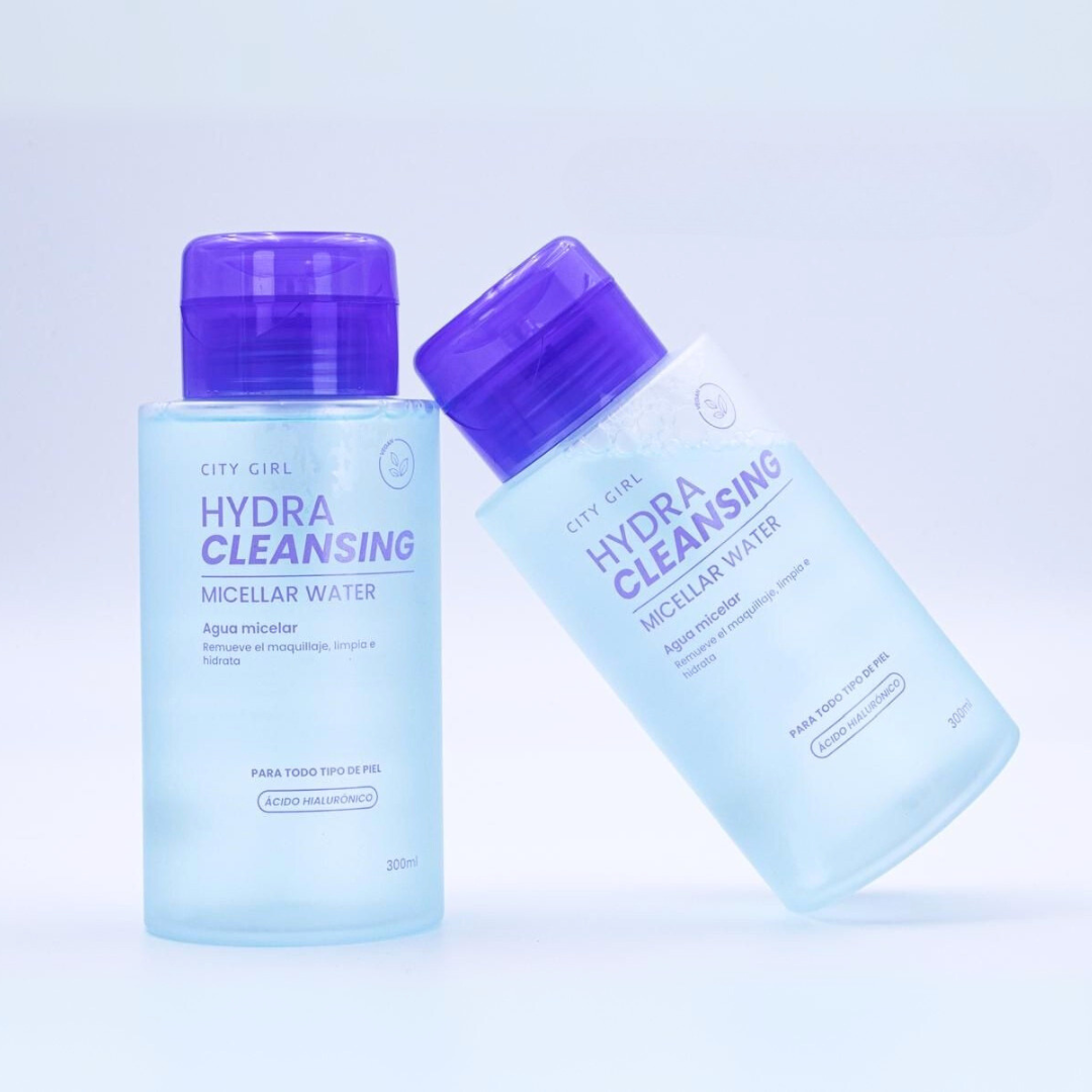 AGUA MICELAR CON ÁCIDO HIALURÓNICO 300ML - CITY GIRL