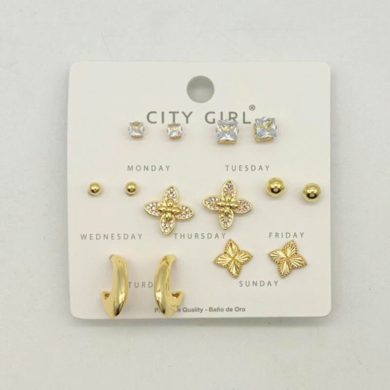 SET DE AROS – 7 PARES – CITY GIRL