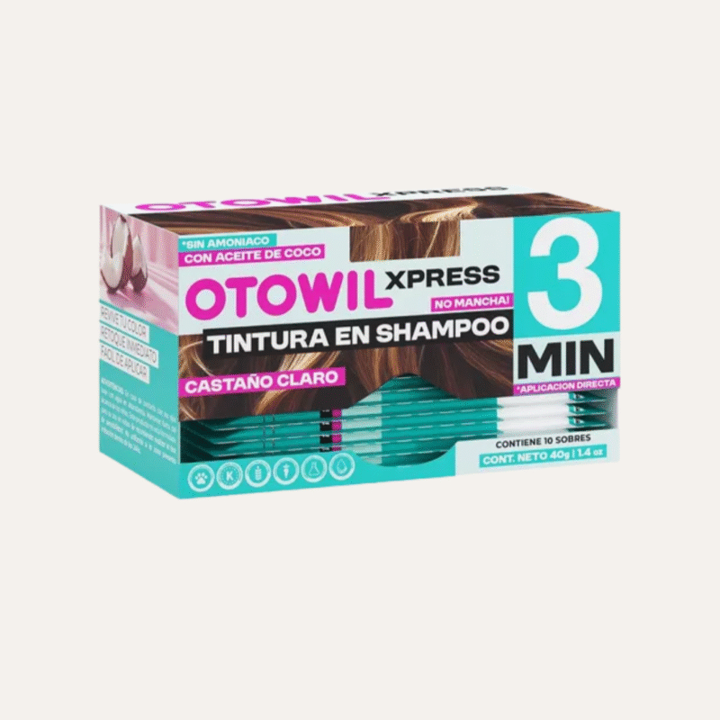 TINTURA EN SHAMPOO EXPRESS *CASTAÑO CLARO – OTOWIL
