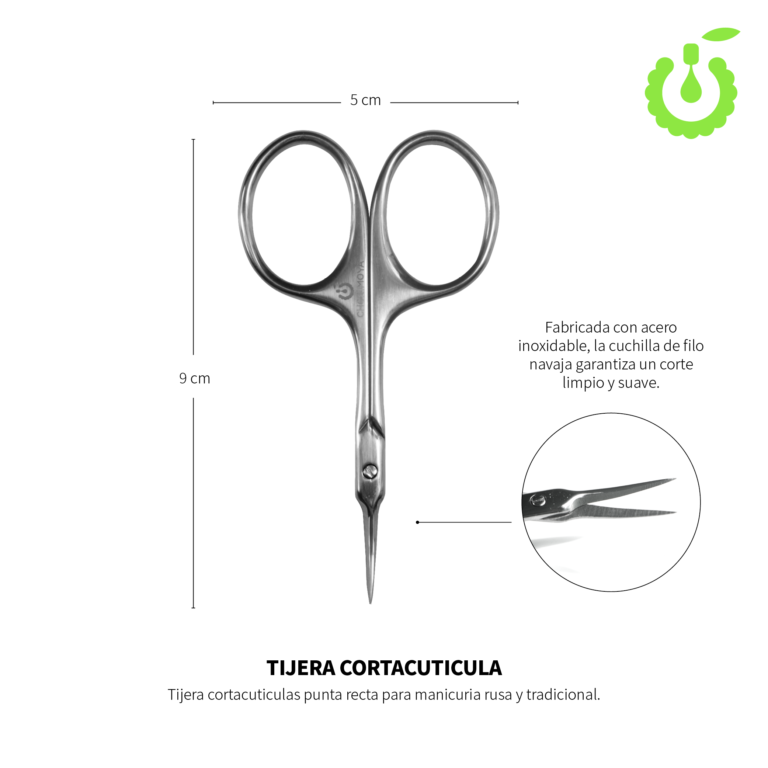 TIJERA PREMIUM CORTA CUTÍCULAS - CHERIMOYA