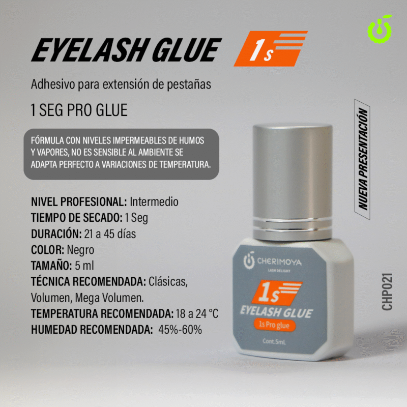 ADHESIVO PARA EXTENSIONES DE PESTAÑAS CHERIMOYA - 5ml PRO GLUE 1s