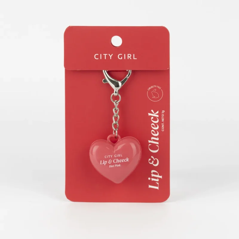 BÁLSAMO CORAZÓN LABIAL LLAVERO Lip & Cheeck – CITY GIRL POR SERIE 4u - Imagen 6