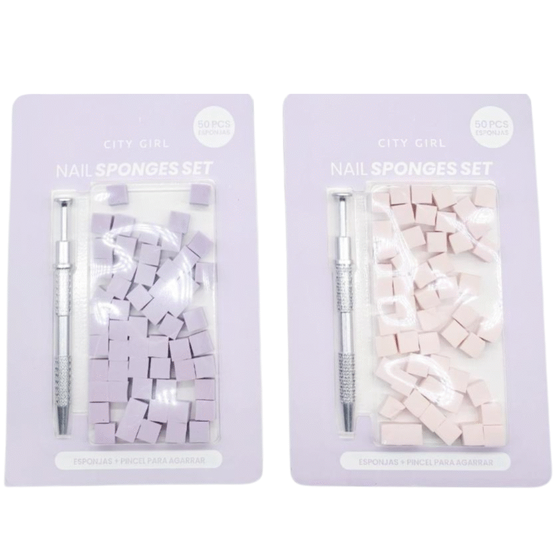 SET DE 50 ESPONJITAS + PINZA DE AGARRE - CITY GIRL