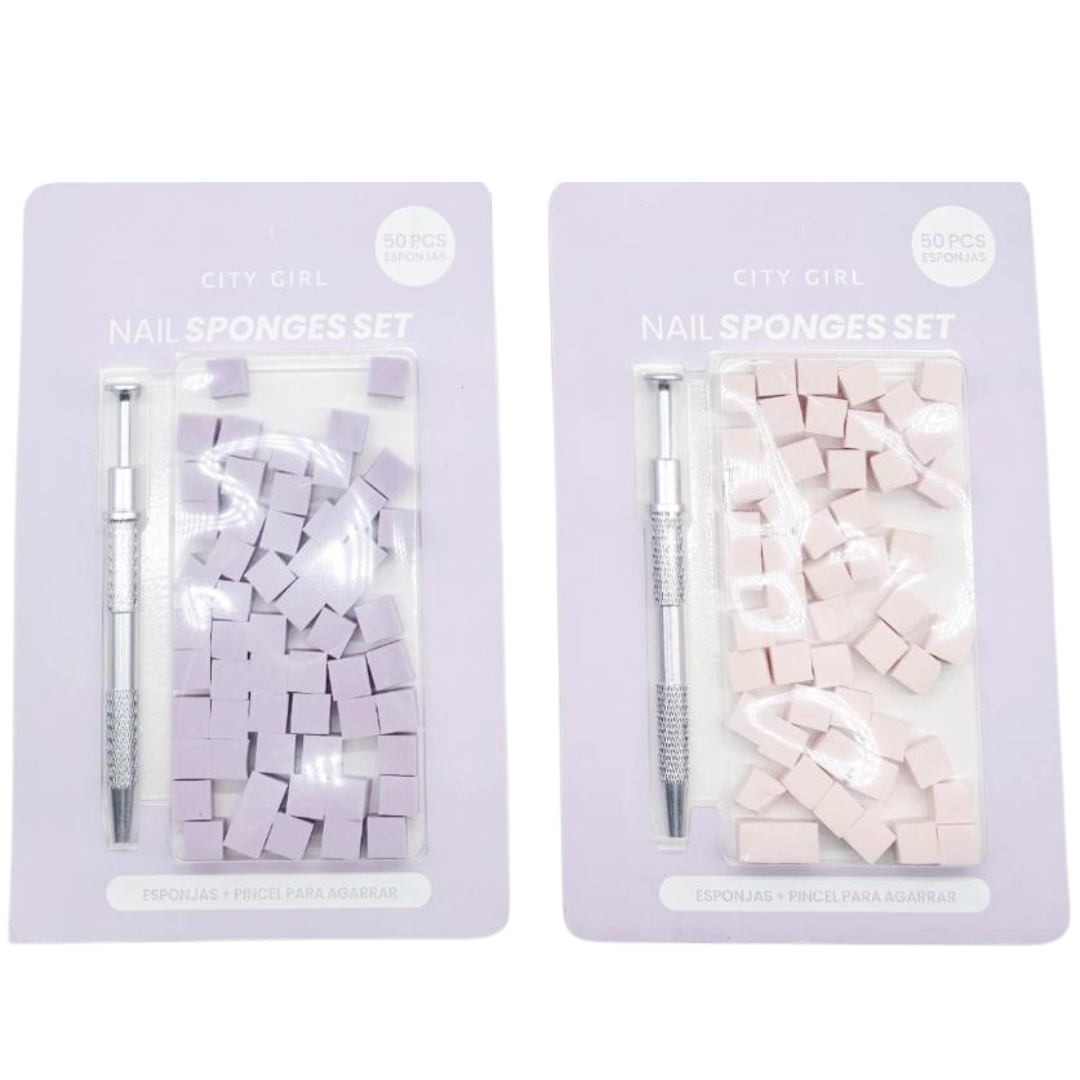 SET DE 50 ESPONJITAS + PINZA DE AGARRE - CITY GIRL