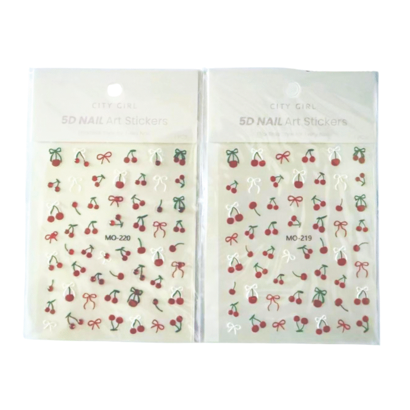 STICKERS CEREZAS + LAZOS 5D - CITY GIRL