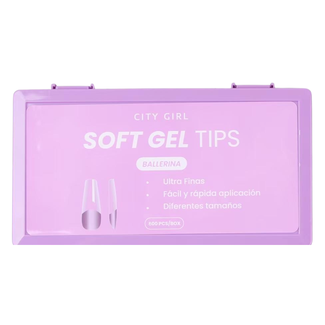 CAJA TIPS SOFT GEL BALLERINA 600PCS – CITY GIRL