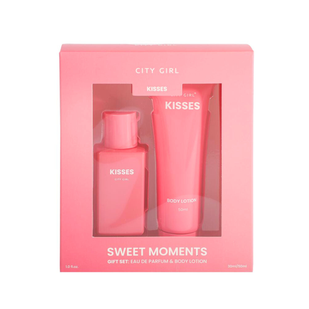 SET PERFUME + LOCIÓN CORPORAL - KISSES – CITY GIRL