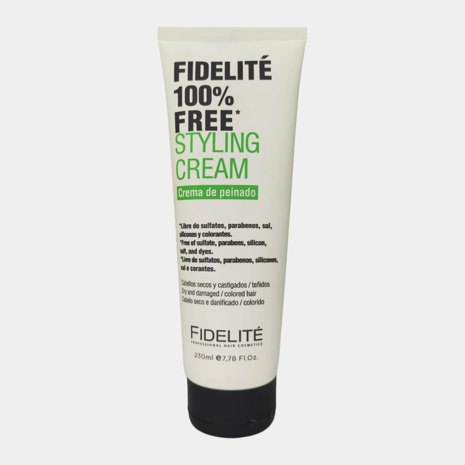 CREMA PARA PEINAR 100% FREE CABELLOS SECOS, CASTIGADOS Y TEÑIDOS 230ml- FIDELITE