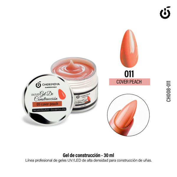 GEL DE CONSTRUCCIÓN CHERIMOYA 30ML - TONO #011 COVER PEACH