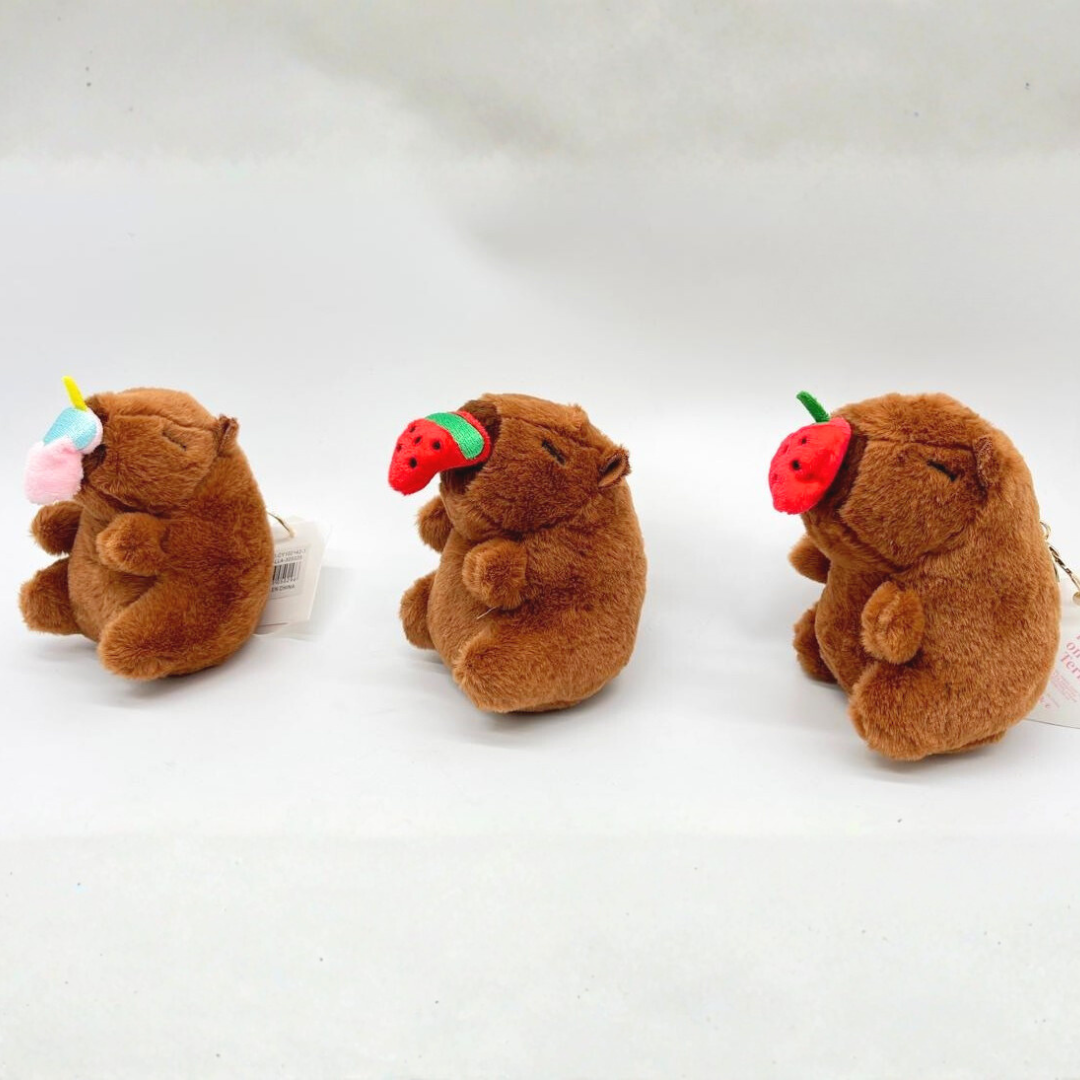LLAVERO CAPIBARA PELUCHE - PAQUETE 12 UNIDADES