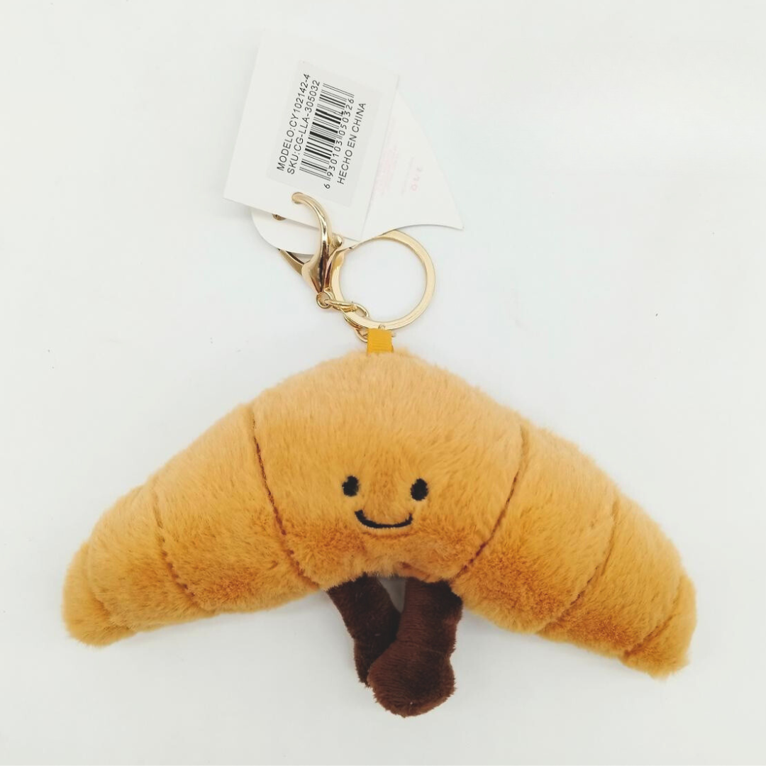LLAVERO MEDIALUNA PELUCHE - PAQ* 12U