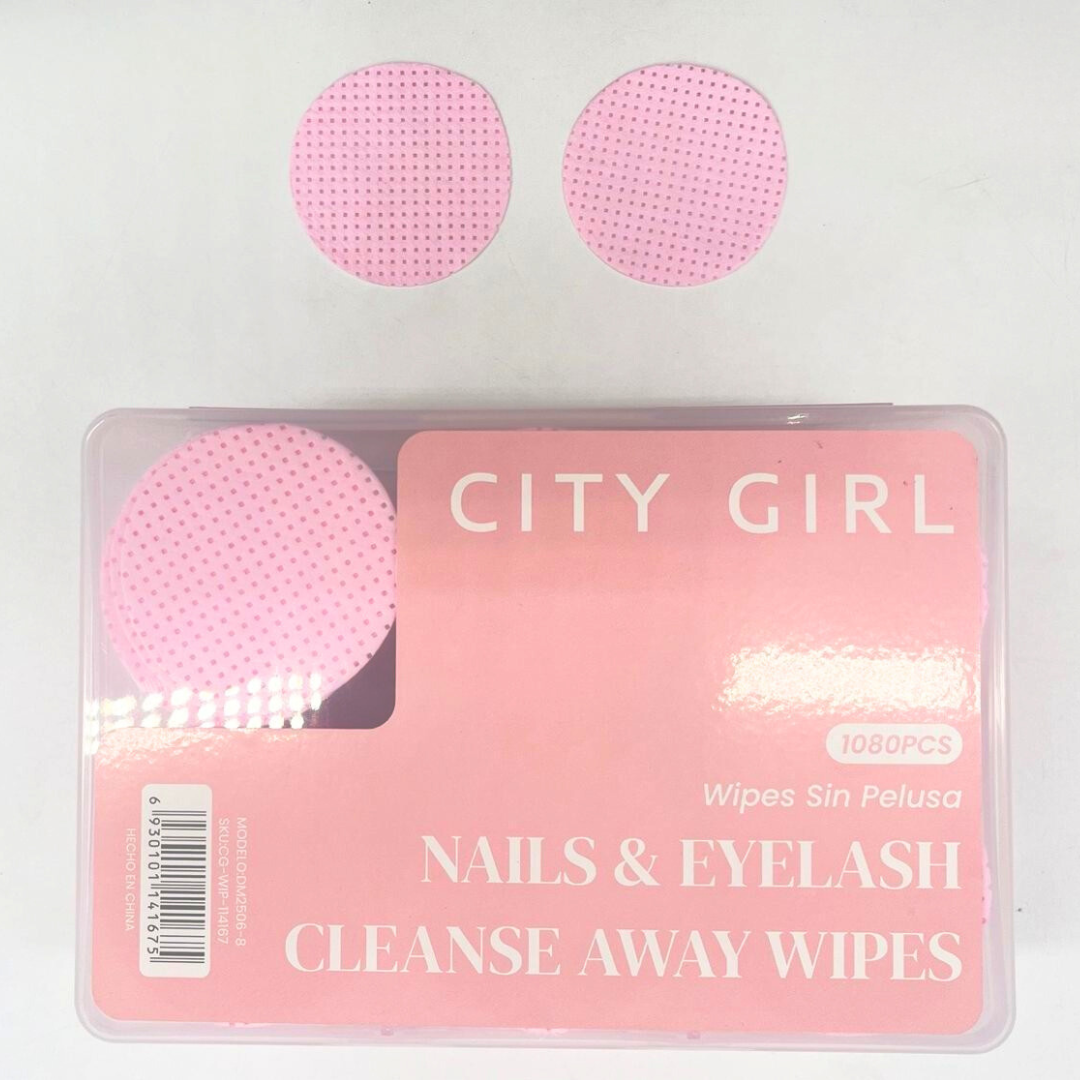 WIPES ROSA REDONDOS - CAJA DE 1080 PCS - CITY GIRL