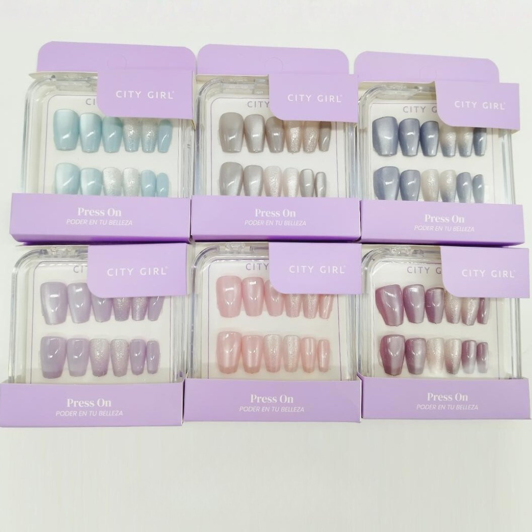 PAQ* 12U PRESS ON COFFIN + OJO DE GATO