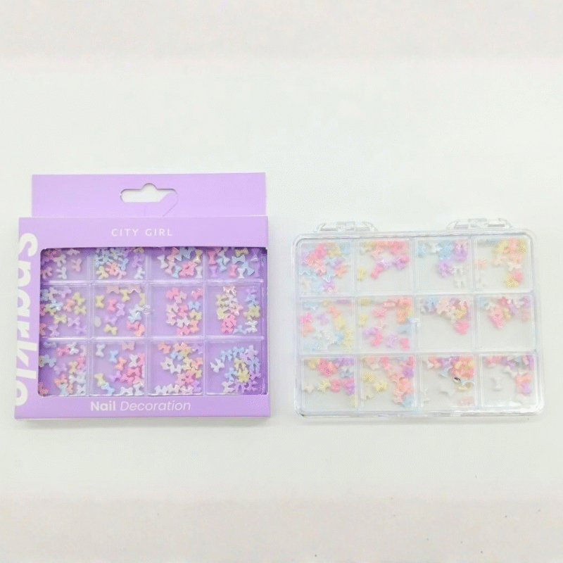 MOÑOS APLIQUES PARA UÑAS EN COLOR PASTEL - CITY GIRL