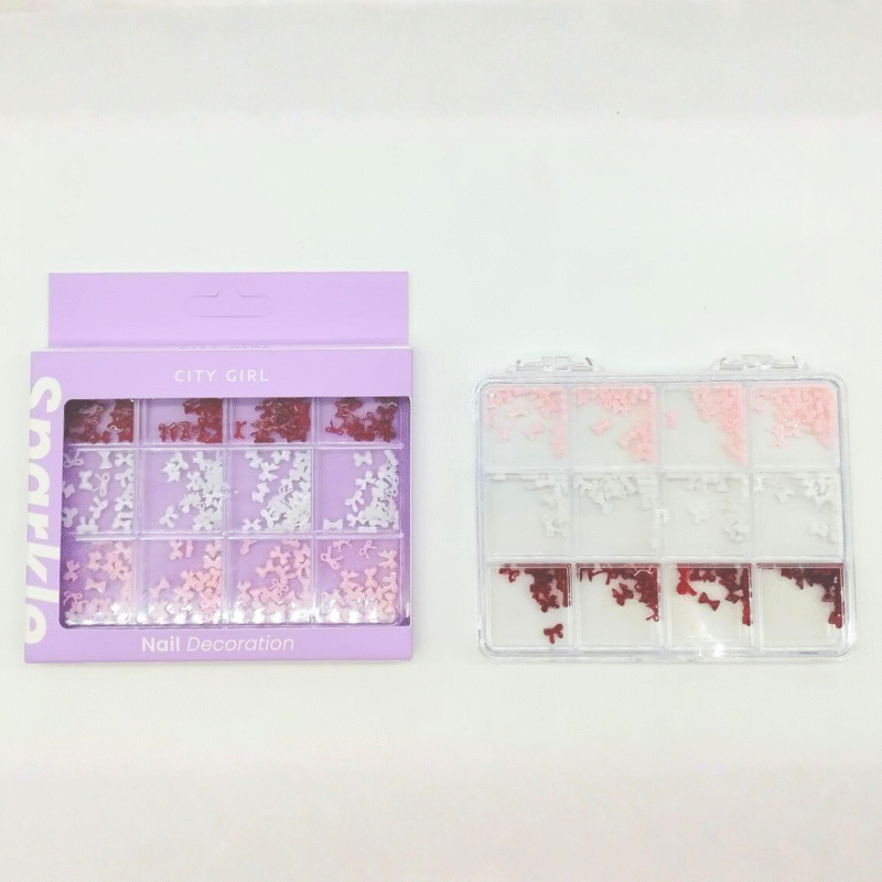 MOÑOS APLIQUES PARA UÑAS EN ROSA + ROJO + BLANCO – CITY GIRL