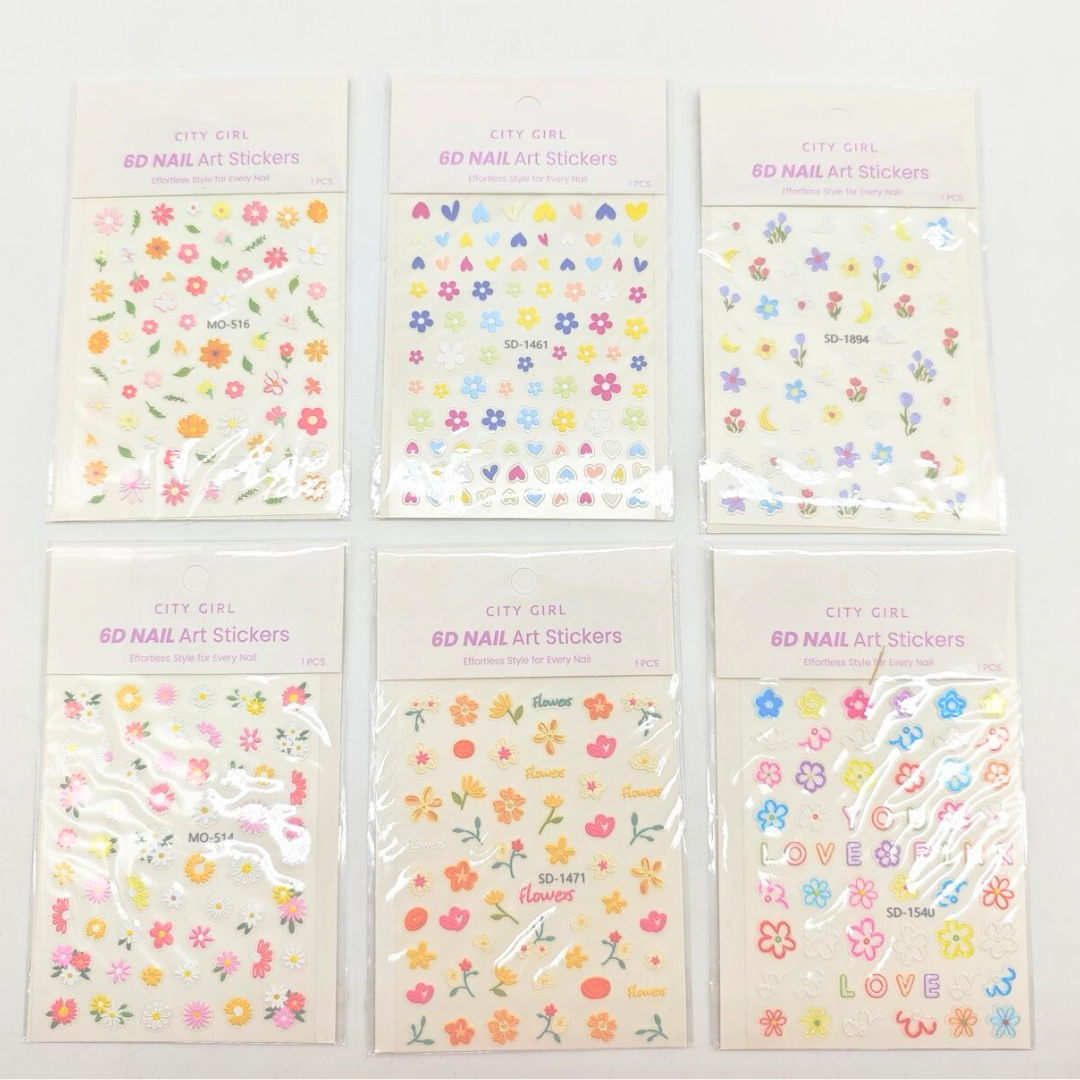 STICKER DE FLORES - CITY GIRL