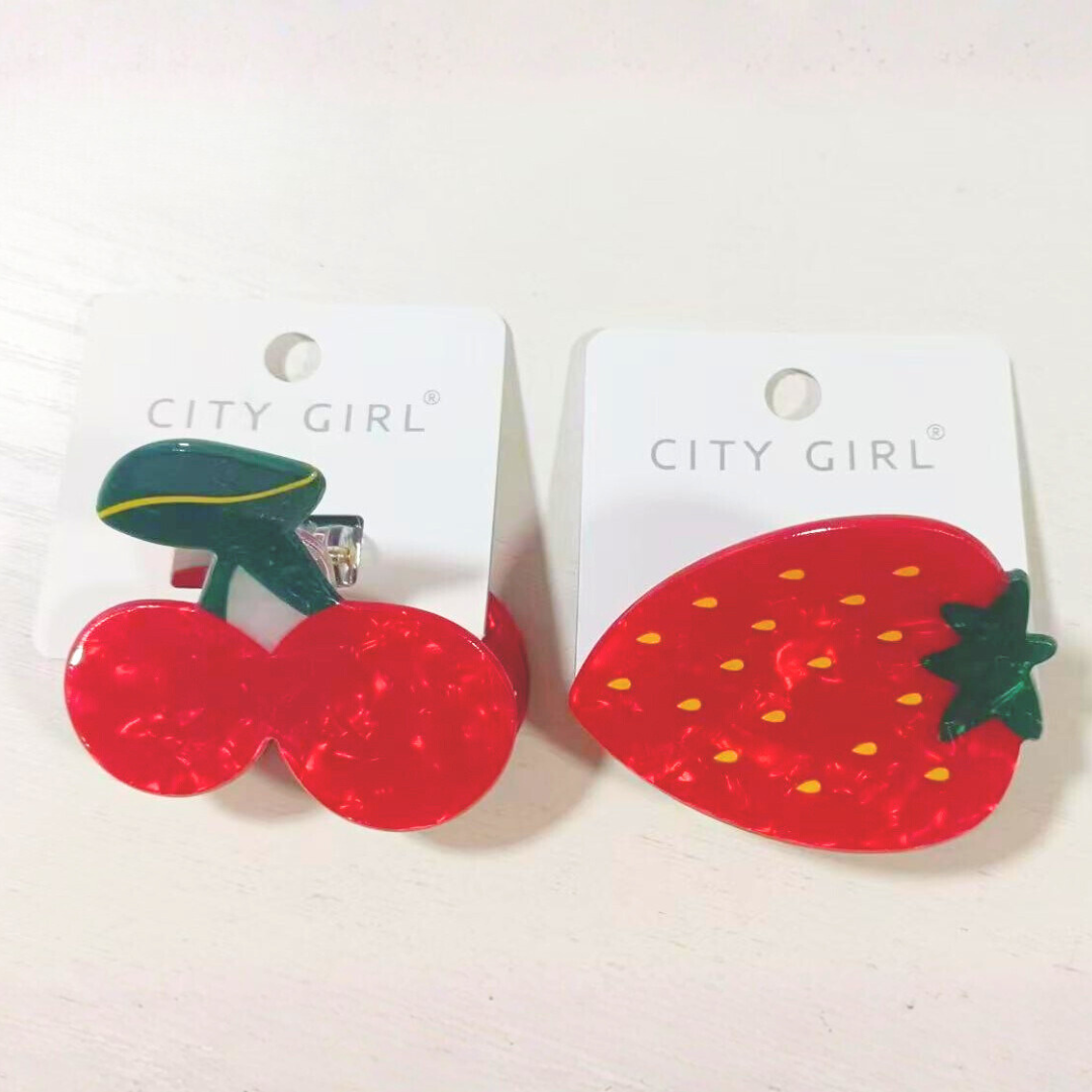 BROCHES CEREZA / FRUTILLA TORNASOL - PAQUETE 12 UNIDADES
