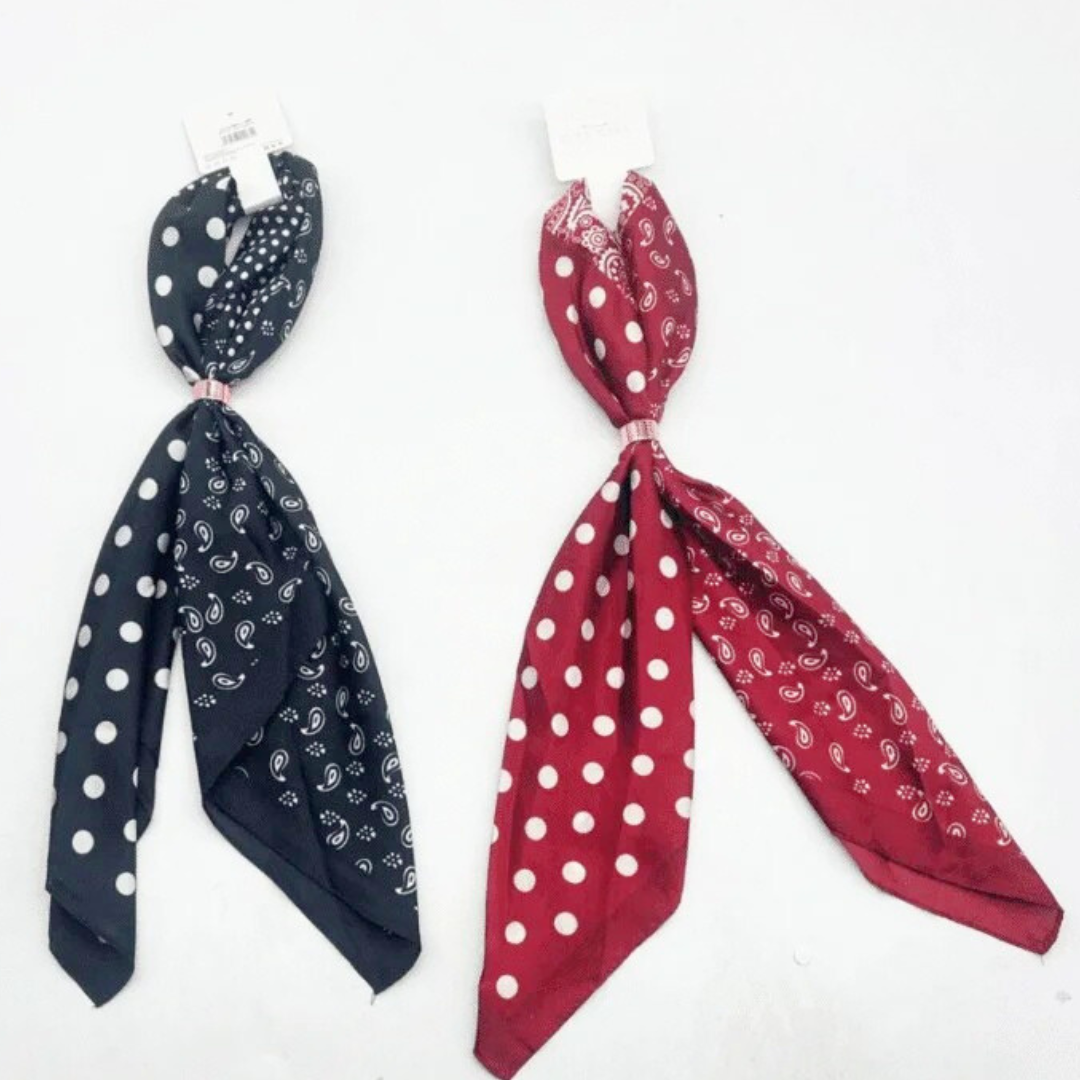 PAÑUELO DE SEDA CON LUNARES - CITY GIRL