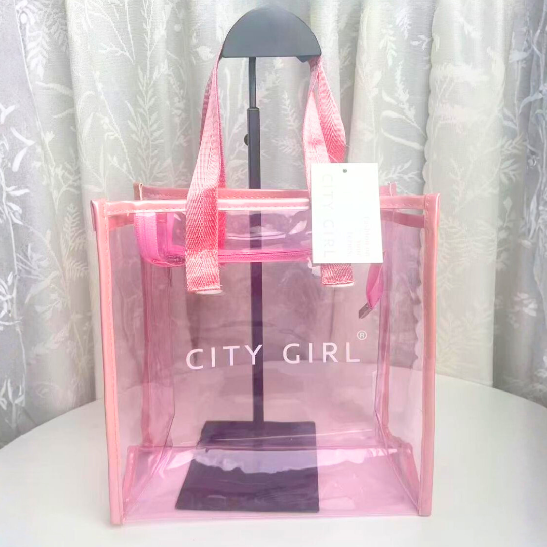 BOLSO ROSA TRANSPARENTE - CITY GIRL