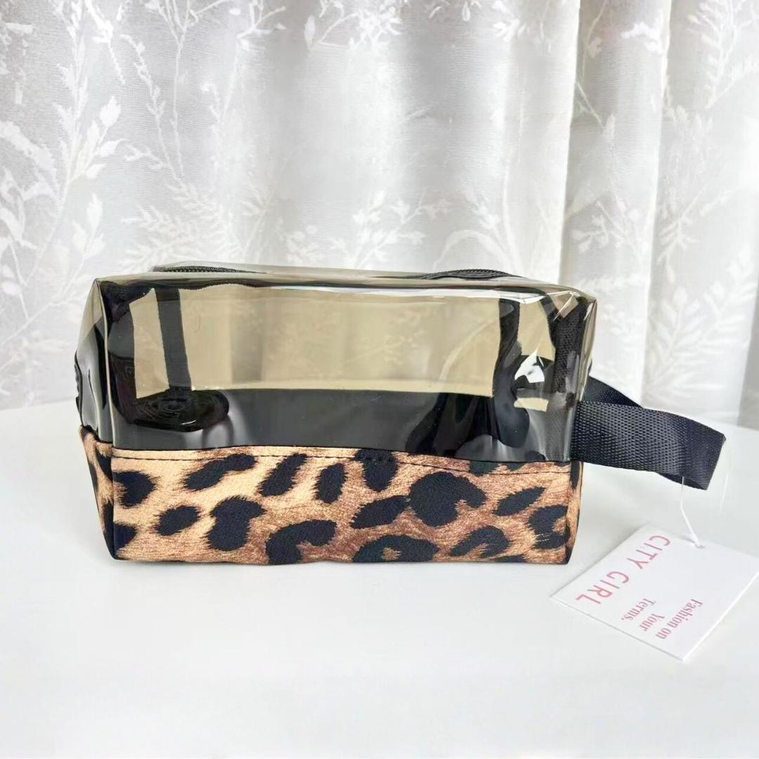 PORTA COSMÉTICOS ANIMAL PRINT CON TRANSPARENCIAS - CITY GIRL