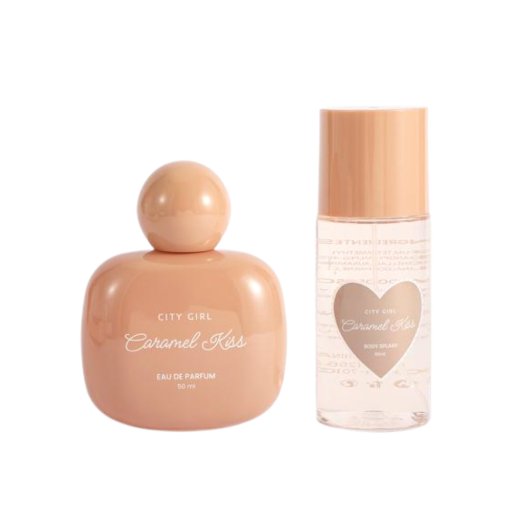 PERFUME CARAMEL KISS 50ml + BODY SPLASH 85ml – CITY GIRL