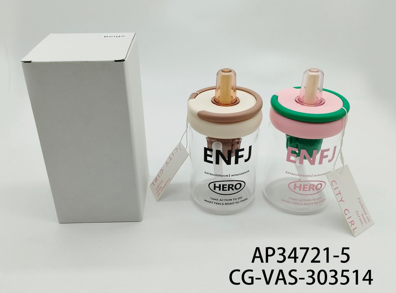 Vaso De Vidrio Con Sorbete 660ml- City Girl