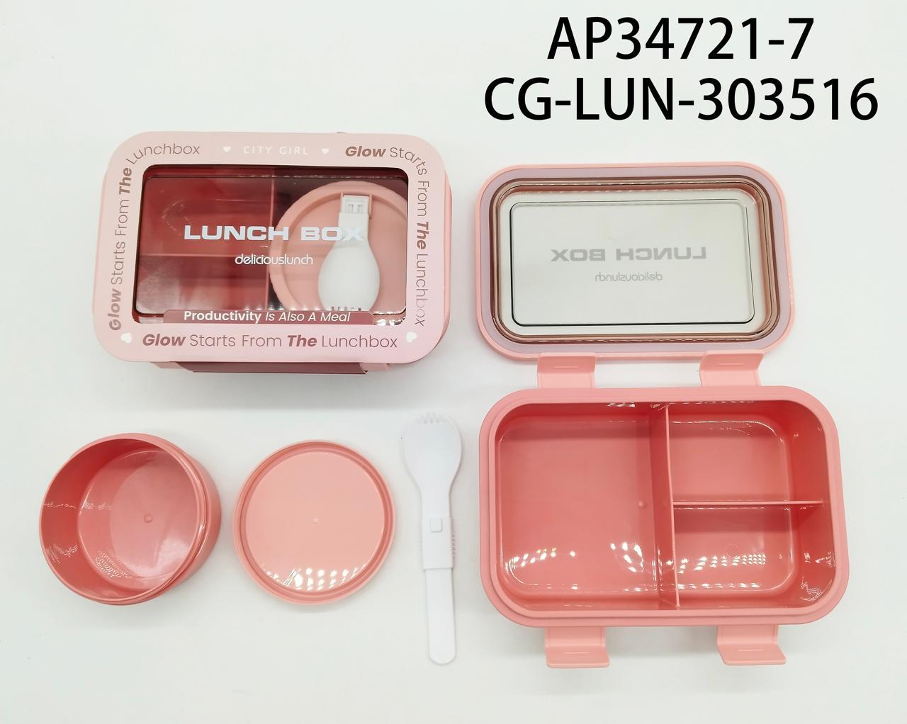 Lonchera Con Divisiones y Cubierto 20x13x6.8cm- City Girl