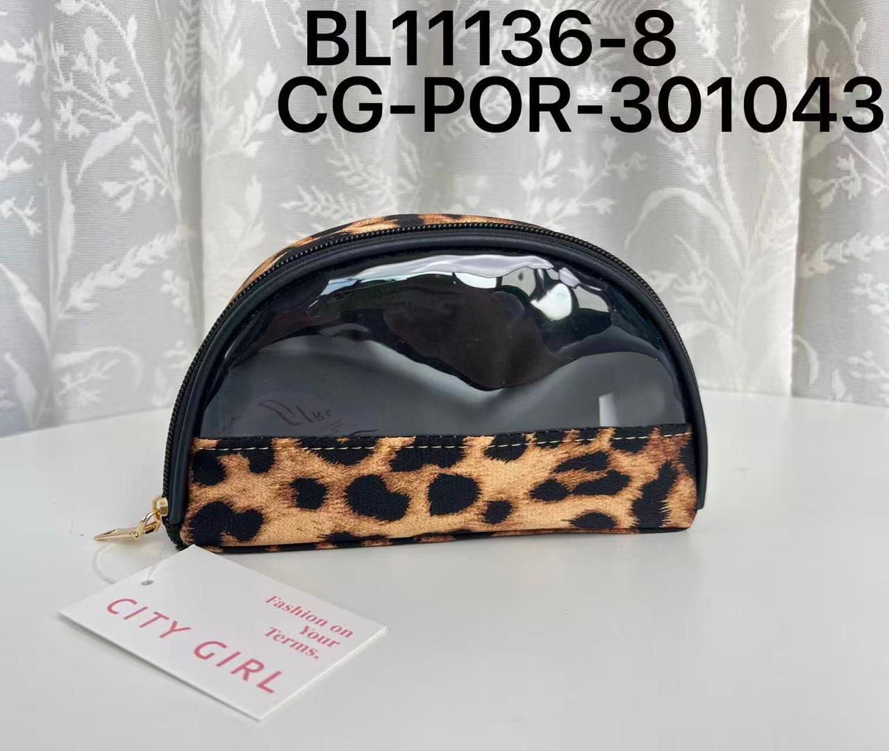 Porta Cosmeticos Semi Circular Animal Print- City Girl