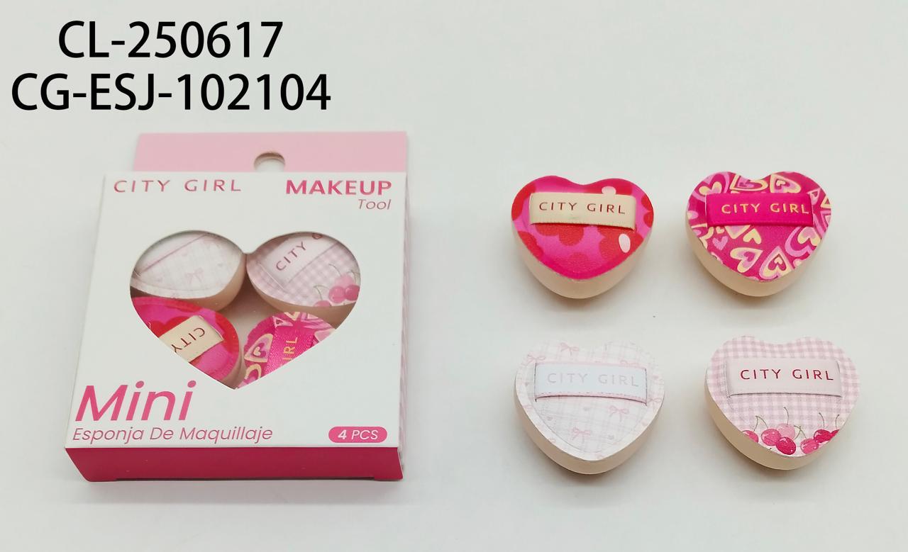 Mini Esponja Para Maquillaje De Corazon- City Girl