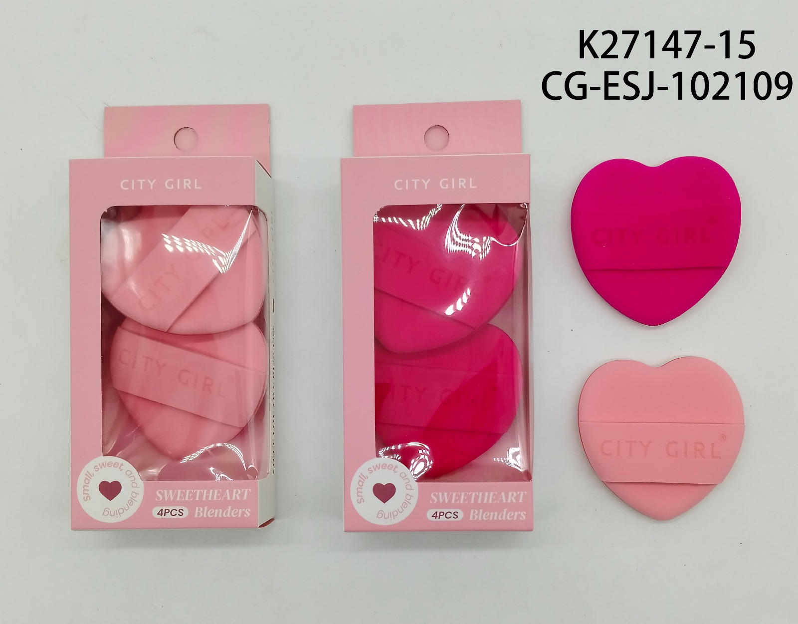 Esponja Para Maquillaje Corazon 2pcs- City Girl