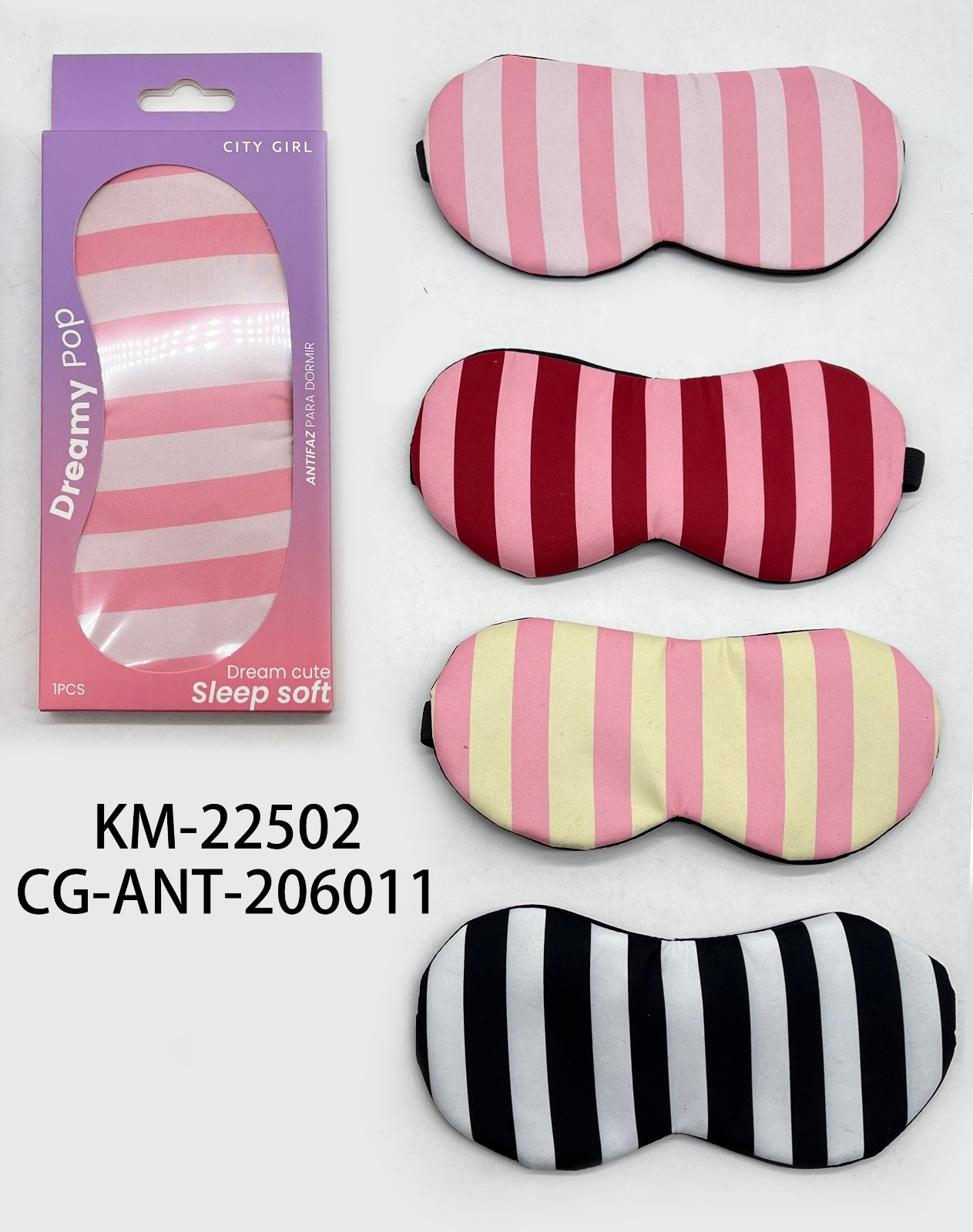 Antifaz Rayas Con Gel- City Girl