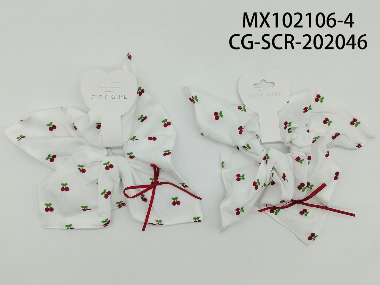Colita Scrunchie Con Moño Y Cerezas- City Girl