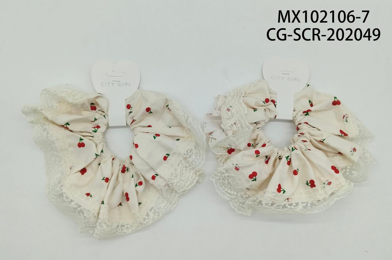 Colita Scrunchie Grande Con Cerezas- City Girl