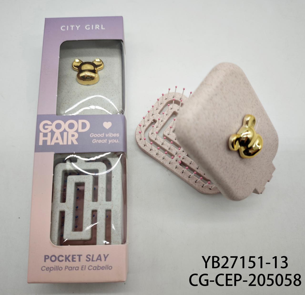 Cepillo Con Espejo Plegable- City Girl