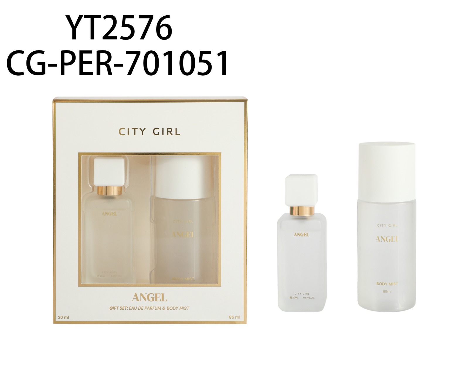 Kit De Perfume 20ml+ Body Splash 85ml Angel- City Girl