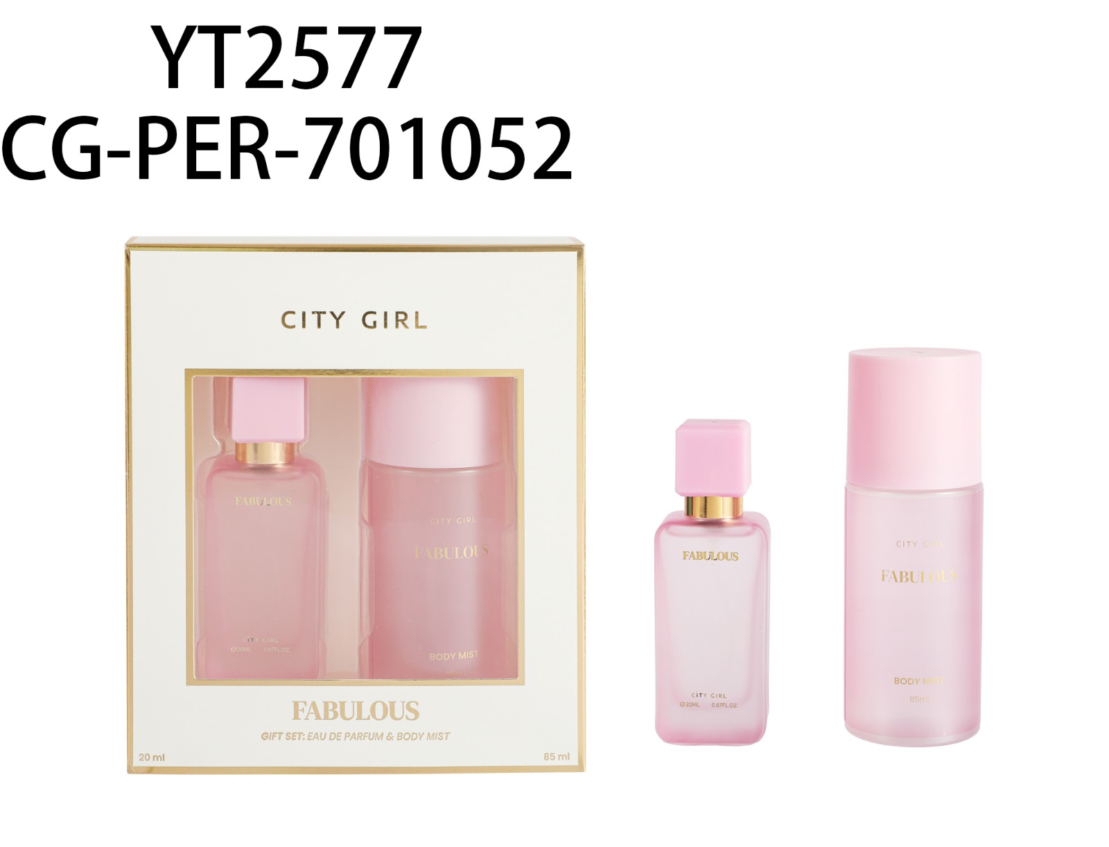 Kit De Perfume 20ml+ Body Splash 85ml FABULOUS- City Girl